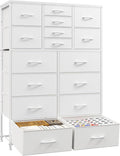 57“H Dresser for Bedroom with Multiple Drawers,Dressers & Chests of Drawers for Bedroom,Large White Dresser, Sturdy Metal Frame & Wood Top,Entryway, Hallway