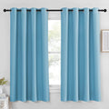 NICETOWN Blackout Curtain Panel 63 inch Long for Window - Thermal Insulated Solid Grommet Blackout Drape for Bedroom Living Room Kitchen (Single Panel, 52W x 63L, Sky Blue)