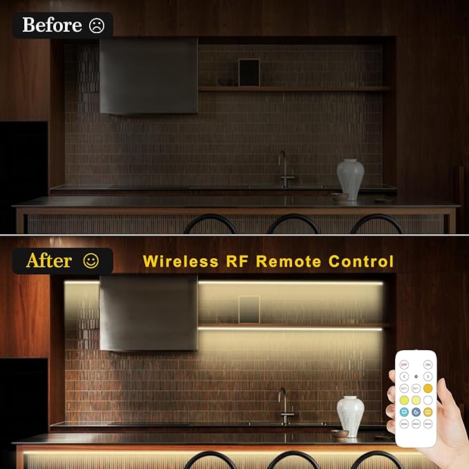 COB LED Strip Light,CCT Dimmable Strips Light,2700K-6500K,24ft/7.5m,8mm Wide,CRI90+ 24V LED Strips Kit with Bluetooth APP Control/Music Mode,for Bedroom,Kitchen,DIY Lighting