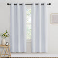 NICETOWN Room Darkening Curtains for Nursery, Grommet Thermal Insulated Light Blocking Window Treatments Sound Reducing for Bedroom, W37 x L72, 2 Panels, Greyish White