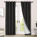Macochico 52" Wx108 L 100% Blackout Curtains Extra Long Thermal Insulated Chenille Curtain for Living Room Bedroom Auditorium Home Theater Charcoal Grey Grommet Drapes with Tieback Classic 1 Panel