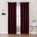ChrisDowa Blackout Curtains 108 Inches Long 2 Panels Set for Living Room, Grommet Thermal Insulated Room Darkening Curtains for Bedroom (Burgundy Red, 52 x 108 Inch)