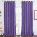 NICETOWN Blackout Curtains 84 Inch Length, Thermal Insulated Curtains for Bedroom Grommet Energy Saving Room Darkening Drapes for Living Room Window, 1 Panel, Lilac Purple, 66" W x 102" L