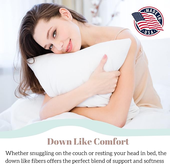 Pillowflex Synthetic Down Pillow Insert - 17x27 Down Alternative Pillow, Ultra Soft, Large Rectangle, Lumbar, Kilim, Back, Sleeping Pillow - 1 Decorative Pillow Form