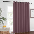 NICETOWN Blackout Dry Rose Sliding Door Curtains 84 inches Long - Grommet Thermal Insulated Patio Door Drape Room Darkening Sound Reducing Window Treatment for Girls Room (W100 x L84, 1 Panel)