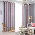 Star Kids Room Curtains, 63 Inch Length, 2 Panels, Light Blocking, Nursery & Girls Style