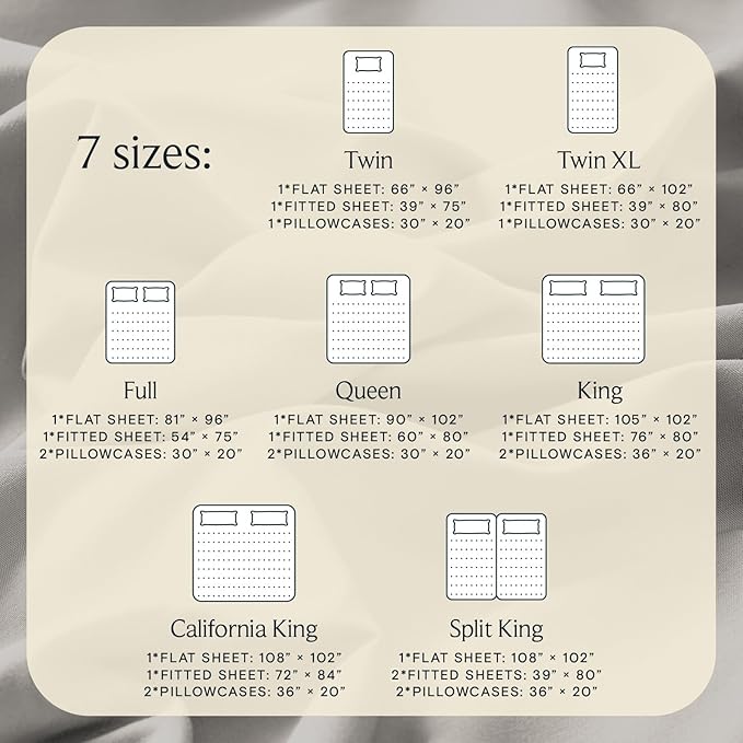 LuxClub 4 PC Full Sheet Set, Deep Pockets Wrinkle Free Cooling Bed Sheets Hotel Bedding for Women, Men, Kids & Teens, Includes 1 Fitted Sheet, 1 Flat Sheet and 2 Pillowcases-Soft Light Taupe