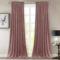StangH Wide Rose Velvet Curtains 84 inches Long for Bedroom, Super Soft Room Darkening Thermal Insulated Window Curtains for Living Room/Nursery Kids, W52 x L84, 2 Panels