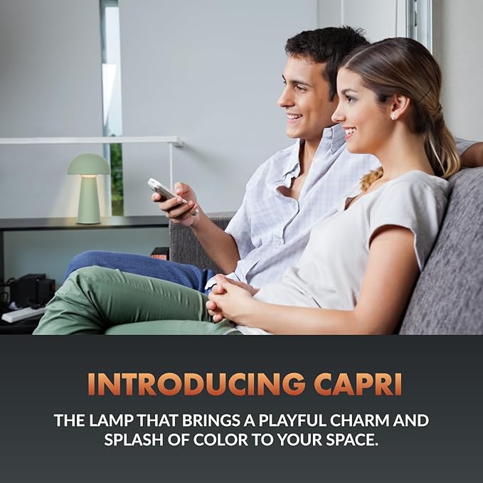 ‎Newhouse Lighting Capri, Sage Green 2700K Dimmable Cordless USB-C Rechargeable Table Lamp NHTL-CA-GN, Cordless Desk Lamp for Living Room, Bedroom, Coffee Table, and Other Cozy Home Decor