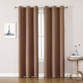 ChrisDowa Blackout Curtains 72 inches Long for Bedroom - 2 Panels Set Grommet Thermal Insulated Room Darkening Curtains for Living Room (Cappuccino, 42 x 72 Inch)