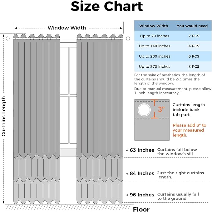 Star Blackout Curtains for Bedroom - Rainbow, 96 Inches Long 2 Panels, Blue & Purple & Pink