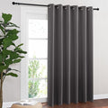 NICETOWN Sliding Door Curtains, Wide Thermal Blackout Patio Door Curtain Panel, Sliding Door Drapes/Draperies with Grommet Top (Gray, W80 x L84)