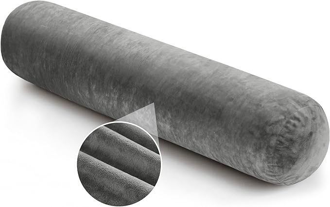 SyMax 7.8"x60" Body Pillow for Queen Bed, Bolster w/Removable Polyester Cover, Headboard Gap Filler Pillow, Dark Grey