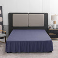 Navy Blue Bed Skirt King Size Ruffled Bed Skirt with Split Corners, King Bed Skirt 12 Inch Drop, King Size Bed Skirt Grey for Ruffled Bed Skirt with Split Corners, Bed Skirt King Size