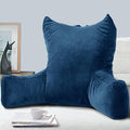 Neustern Reading Pillow for Sitting in Bed Adult, Back Pillow for Bed Shredded Memory Foam Chair Pillow with Arms and Pockets, Backrest and Support with Washable Cover for Watching TV/Gaming/Relaxing