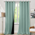 BGment Frosty Green Blackout Curtains 95 Inches Long 2 Panels Set for Living Room, Thermal Insulated 100% Light Blocking Curtains & Drapes, Grommet Soundproof Curtains for Bedroom Window, Each 52 Wide