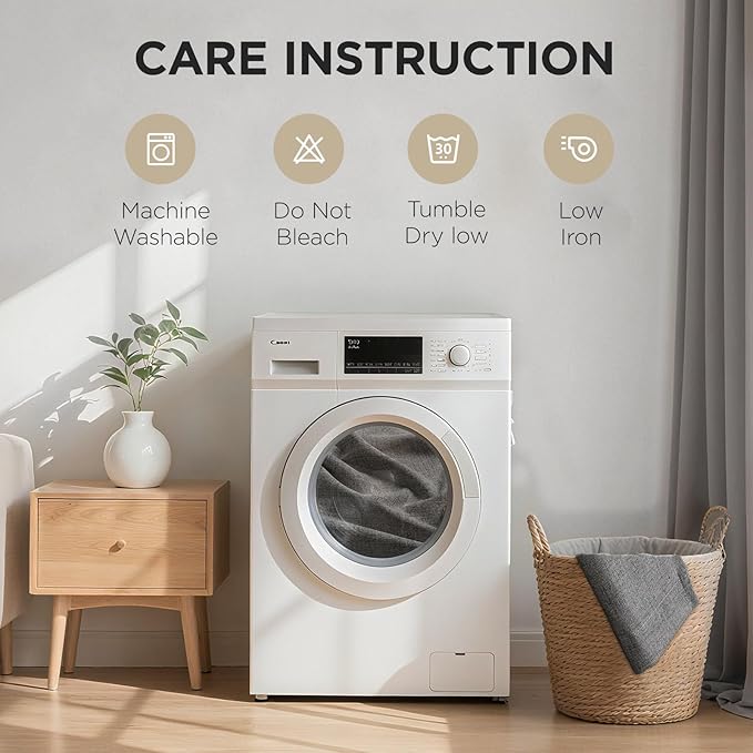 Joydeco Blackout Curtains 120 Inches Long 2 Panels Burg, Room Darkening Curtains for Bedroom, 100% Black Out Textured Thermal Drapes Privacy Protection 2 Panels Set(W52 x L120 Inch, Grey)