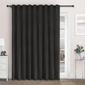 Macochico 100" Wx84 L Charcoal Grey Full Blackout Curtains for Sliding Door, Thermal Insulated Drapery for Living Room Bedroom Windows Patio Door, Modern Chenille Grommet Drapes with Tieback 1 Panel