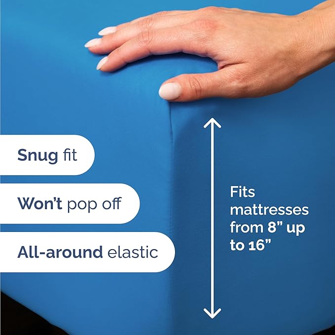 Twin Size 3 Piece Sheet Set - Comfy Breathable & Cooling Bed Sheets Set - Hotel Luxury Bedding for Women, Men, Kids, Teens, Boys & Girls - Deep Pockets, Soft and Wrinkle Free - Oeko-Tex - Royal Blue