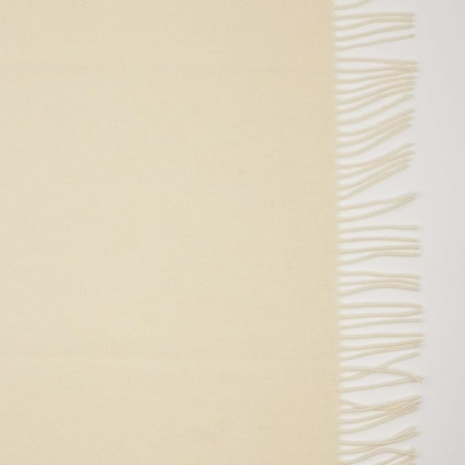 | Wool Blanket/Throw | 100% New Zealand Wool | Perfect for Home and Outdoors | Virgin Wool Throw with Fringes 55"x79"(140 x 200 cm)