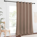 NICETOWN Sliding Door Window Treatment Blackout Patio Door Curtain Panels, Privacy Thermal Drapes for Bedroom Living Room Department with Grommet Top (Cappuccino, W66 x L110)