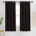 NICETOWN Blackout Short Curtain 63 inches Long for Windows, Thermal Insulated Curtain Grommet Room Darkening Window Treatment for Bedroom/Living Room, 1 Panel, W46 x L63, Toffee Brown