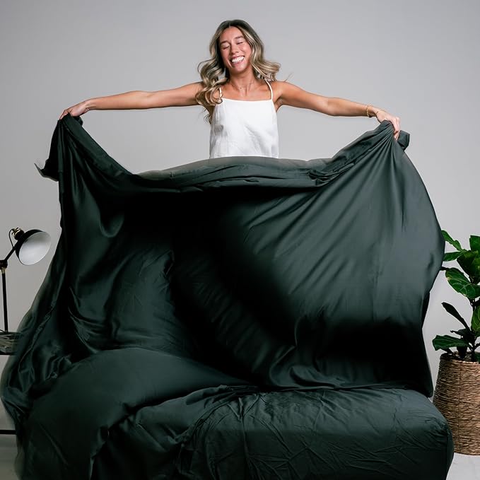 THE LAD COLLECTIVE 2.0 Bedding Set, Comfortable, Soft & Easy-to-Use 4 Piece Cotton Sheet Set, Twin XL Size, Mossman