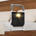 HOMEAL Bed Rails for Elderly Adults Safety, ASTM Approved Bedside Assist Rail for Seniors with Motion Sensor Light, Non-Slip Ergonomic Handle, 350 lb Tested, Fixing Strap Included (Grey)