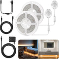Motion Sensor Under Bed Lights, 2x6.56ft 3000K-6500K White Motion Activtaed LED Strip Lights with Auto-Off Timer, IP65 Waterproof Motion Sensor LED Light Strip for Bedroom Cabinet Stair Closet Mirror