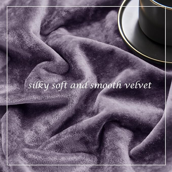 SMILETIME Lilac Purple Crushed Velvet Curtains 52x84 inch Luxurious Thermal Insulated Soundproof Drapes for Living Room Bedroom Office Soft and Durable Light-Filtering Window Treatments, 2 Panels