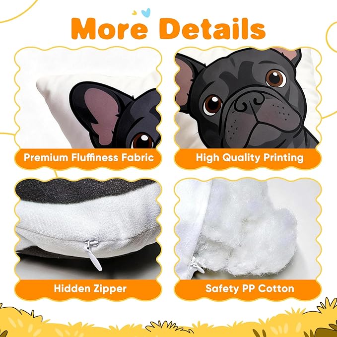 VEELU Custom Face Pillow Personalized Photo Body Pillows 3D Printing Head Body Shaped Pets Plush Stuffed for Home Sofa Decor Funny Valentine's Day Gag Gifts for Couples/Him/Her (Cartoon pet Pillow)