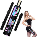 Summer Rave Fan Thigh Holster Rave Fan Holder Folding Hand Pouch Foldable Sleeves with Waist Belt for Thigh Party