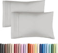King Pillow Cases Set of 2 - Ultra Soft Hotel Quality Pillowcase Covers - Comfy, Cozy & Wrinkle Free - Shrink, Stain & Fade Resistant - Machine Washable Pillow Protectors - 2 Piece Set - French Grey