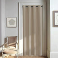 NICETOWN Door Curtain for Closet Doors 80 Inches Long 1 Panel, Blackout Doorway Curtain for Open Closet Bedroom, Room Divider Living Room for Privacy (Taupe, 1 Panel, 46W x 80L)