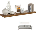 HÜNGSMART 48 Inch Wooden Floating Shelf – Supports 300lbs – Carpenter Designed - Engineered Wood with 4 x Walnut Finish – Includes Laser Welded Precision Wall Bracket (48 inches x 11 13/16 inches)