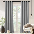 NICETOWN Blackout Drapery Curtain Panel 90 inches Long - Window Treatment Thermal Insulated Grommet Blackout Curtain/Drape for Bedroom Living Room (Silver Grey, 1 Panel, 46 by 90 inches)