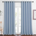 NICETOWN Blackout Curtains 84 Inch Length, Thermal Insulated Curtains for Bedroom Grommet Energy Saving Room Darkening Drapes for Living Room Window, 1 Panel, Vintage Blue, 66" W x 102" L