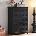 Farmhouse 5 Drawer Dresser for Bedroom, 42" Tall Small Dressers & Chest of Drawers, Rustic Wood Dresser with Metal Handle, Storage Organizer Closet for Living Room, Hallway, Entryway