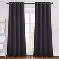 NICETOWN Room Darkening Window Curtains 90 inch Length - Thermal Insulated Grommet Light Blocking Solid Curtain Drapes for Bedroom/Living Room (Greyish Purple, Set of 2, 46" Wide Per Panel)