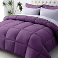 JOLLYVOGUE Twin Comforter Set, Ultra-Soft Bed in a Bag Twin Size 5 Pieces, Oeko-TEX Certified Bedding Set with Down Alternative Comforter, Sheets, Pillowcases & Shams, Purple & Lavender