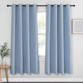 NICETOWN Blackout Curtain Drape 72 inch Long - Grommet Noise Reducing Thermal Insulated Modern Window Treatments for Bedroom Living Room (1 Panel, 52 x 72 Inch, Vintage Blue)