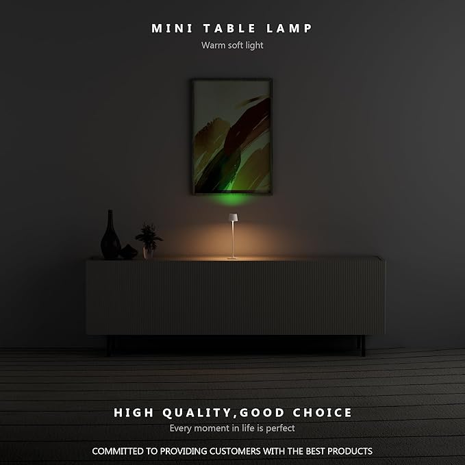 Modern LED Color-Changing Cordless Table lamp, 7 Colors, metal Shade, Touch control with sleep mode for Restaurant, Bedroom, Outdoor Camping, Coffee Shop, Night Light, Rechargeable (Greige 1PACK)