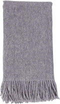 Alashan Ripple Finish Woven Throw - Cashmere Blend Throw Blanket - Soft Ash Blanket for Couch