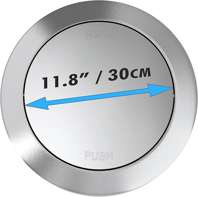 iTouchless Titan 17 Gallon Swing Open Trash Can, Stainless Steel Self-Balance Flip Top Lid Commercial Grade 64 Liter Garbage Can is Perfect for Business, Restaurant, Office and Kitchen