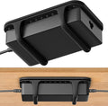 ELETIUO Universal Silicone Laptop Charger Holder,Under Desk Power Brick Mount Organizer for Charging Brick & Cables,Flexible Non-Slip Power Bricks Mount,Secure Supply Holder for Laptop Charger,Black