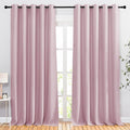NICETOWN Baby Pink Curtains 110 inches Long, Grommet Thermal Insulated Room Darkening Curtains Privacy Window Treatments Sound Reducing for Bedroom/Living Room, W66 x L110, 2 Panels