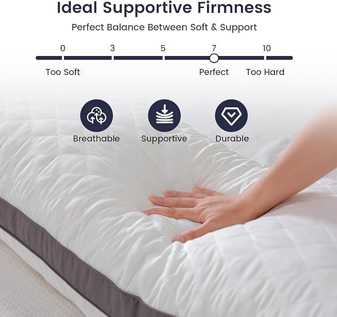 Shredded Memory Foam Full Body Pillow, Long Hugging Bed Pillows for Adults, Breathable Extra-Firm Large Pillow for Side Sleep, Big Support Body Pillow for Sleeping (20 x 54 Inches)