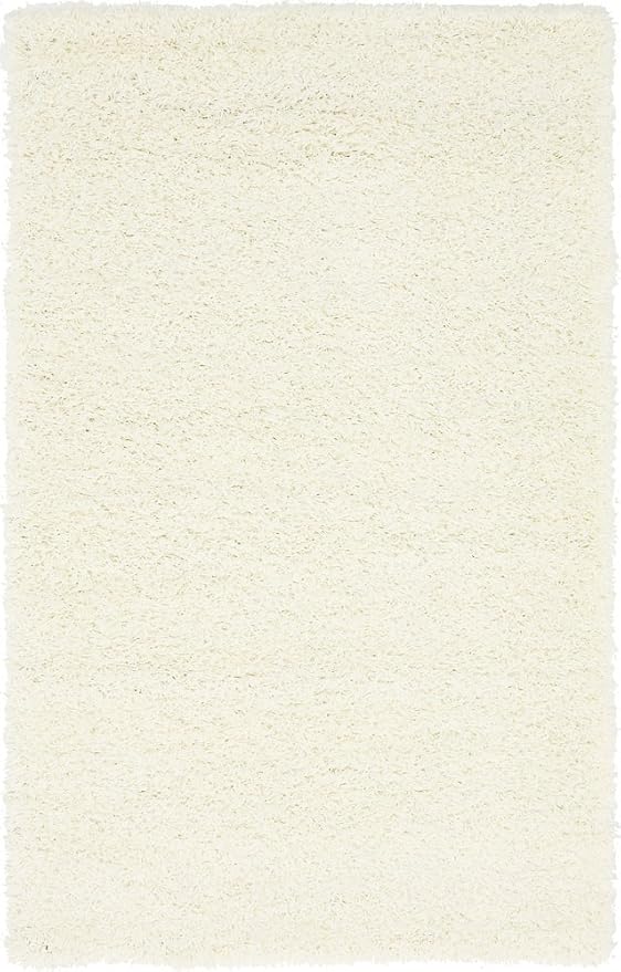 Unique Loom Solid Shag Collection Area Rug (3' 3" x 5' 3" Rectangle, Snow White)