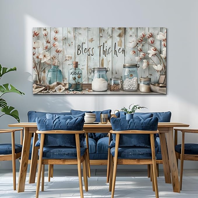 ERQINHUA Large Wall Decor Canvas Painting Wall Art For Living Room Dining Room Decoration Kitchen And Dining Room Painting Artwork Print Picture For Office Bedroom Modern Home Decor 24x48 Inches