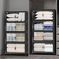 Extra Large Stackable Storage Bins with Lids&Wheels,1320QT-165QT/41GAL*8Pack Collapsible Container Closet Organizers,Plastic Stackable Storage drawers for bedroom Dorm
